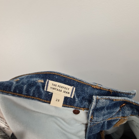 Madewell The Perfect Vintage Jean‎ Size 28 Tapered Leg Medium Wash Fitted Denim - Picture 9 of 10